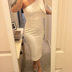 NWT Elegant White One Shoulder Cocktail Dress